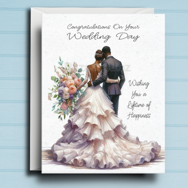 Black Wedding Card B